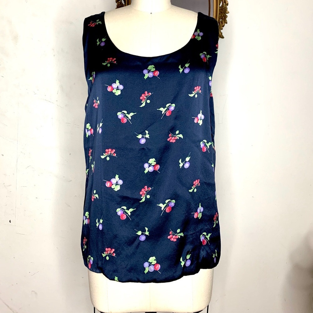 Vintage Valerie Stevens 100% silk graphic tank